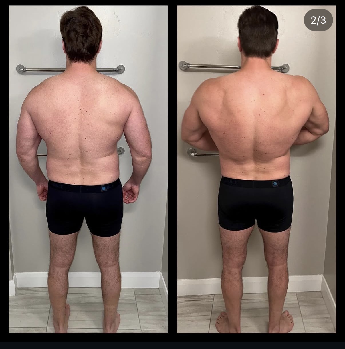 Client body recomposition — back view