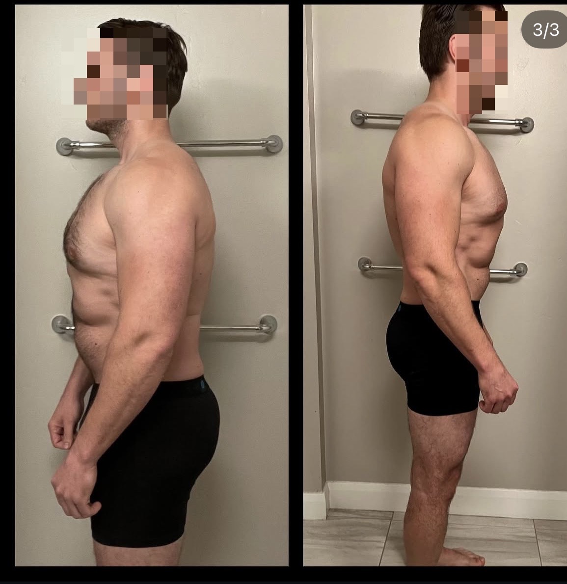 Client body recomposition — side view