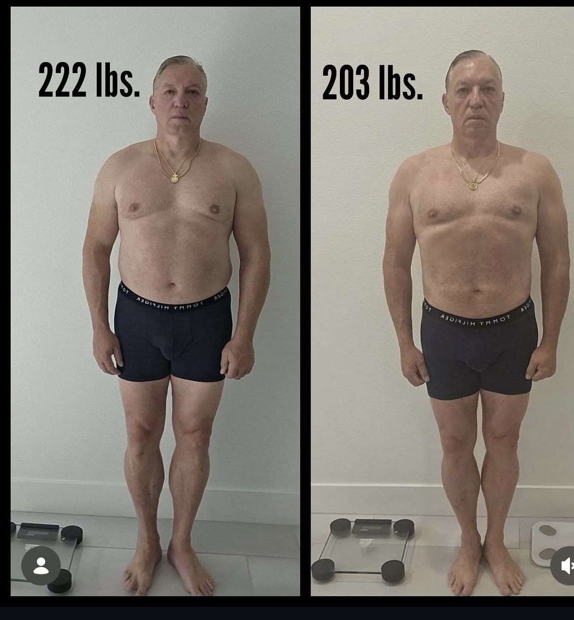 Slava — front view, 222 to 203 lbs
